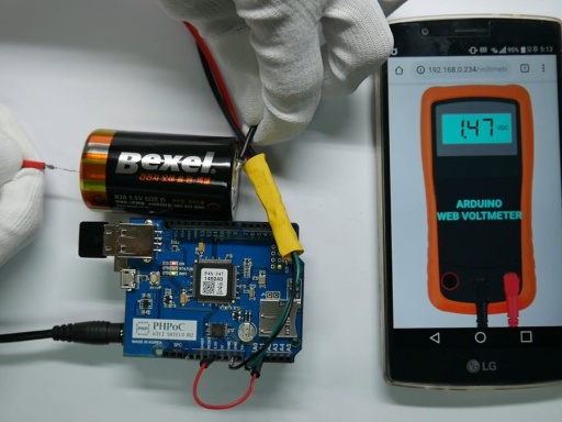 使用Arduino和智能手机DIY电压表