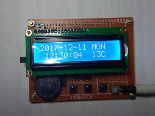 DS1302时钟/万年历/DS18B20温度检测（DIY008）