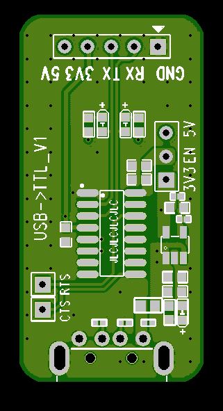 USB转TLL串口QT老虎机电子CH340C（原理图、PCB）PADS 9.5版本